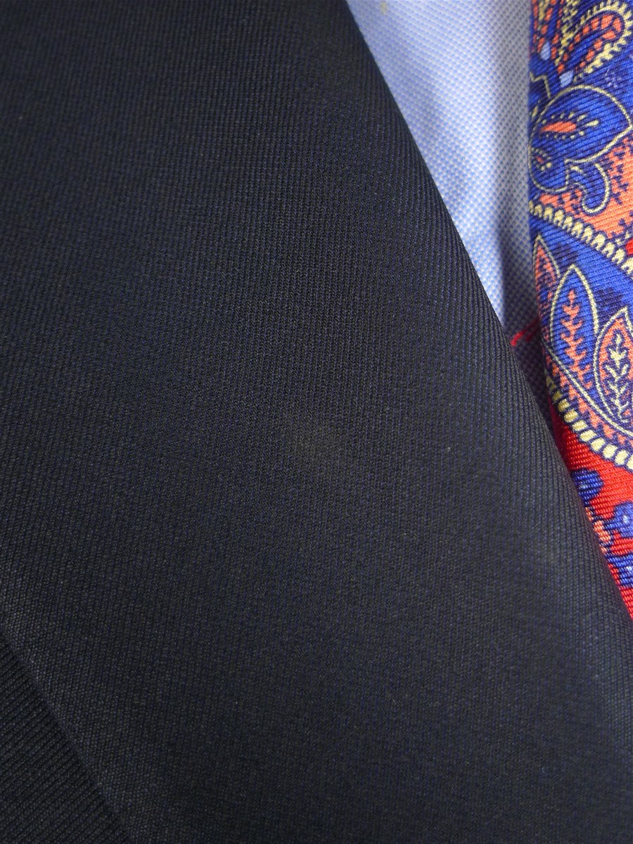 24/1166 anderson & sheppard 2004 savile row bespoke very dark blue wool suit jacket blazer 46 regular