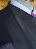 24/1166 anderson & sheppard 2004 savile row bespoke very dark blue wool suit jacket blazer 46 regular