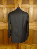 24/1167 immaculate anderson & sheppard 2007 savile row bespoke grey herringbone wool suit jacket blazer 46 regular to long