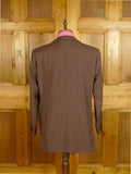 24/1160 wonderful 1976 cyril a  castle savile row conduit st bespoke vintage brown textured silk blazer w/ paisley linings 43 regular