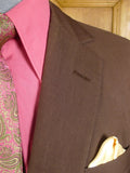 24/1160 wonderful 1976 cyril a  castle savile row conduit st bespoke vintage brown textured silk blazer w/ paisley linings 43 regular