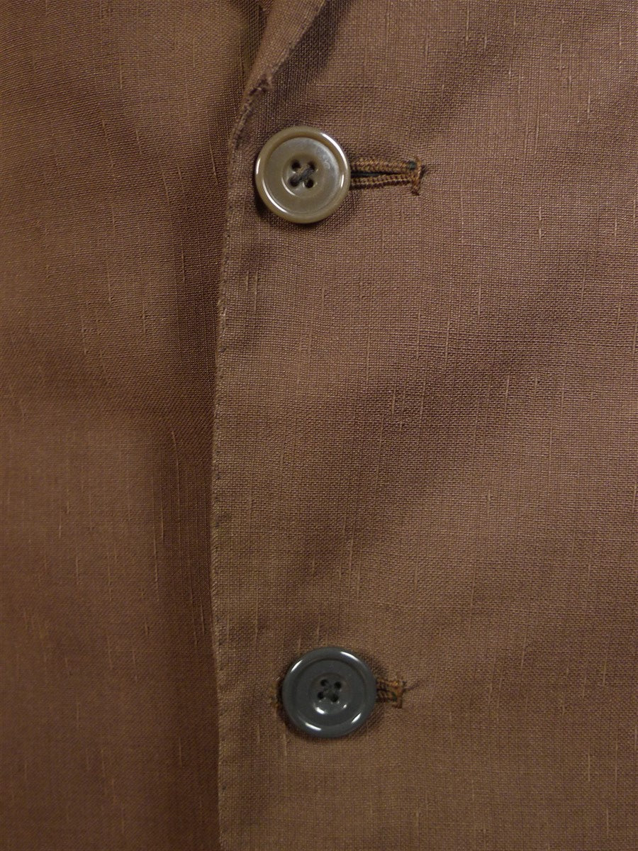 24/1160 wonderful 1976 cyril a  castle savile row conduit st bespoke vintage brown textured silk blazer w/ paisley linings 43 regular