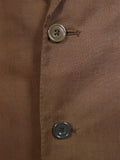 24/1160 wonderful 1976 cyril a  castle savile row conduit st bespoke vintage brown textured silk blazer w/ paisley linings 43 regular
