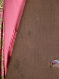 24/1160 wonderful 1976 cyril a  castle savile row conduit st bespoke vintage brown textured silk blazer w/ paisley linings 43 regular