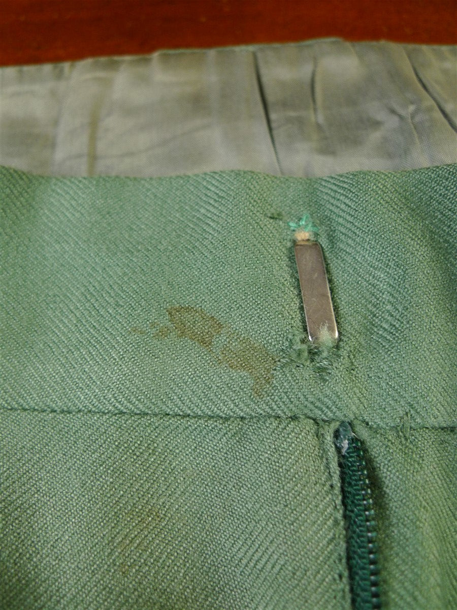 25/0024 wonderful vintage cyril a castle conduit st savile row bespoke green trouser 40