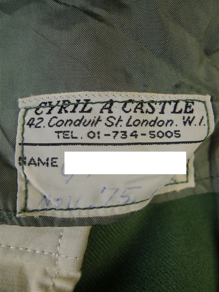 25/0024 wonderful vintage cyril a castle conduit st savile row bespoke green trouser 40