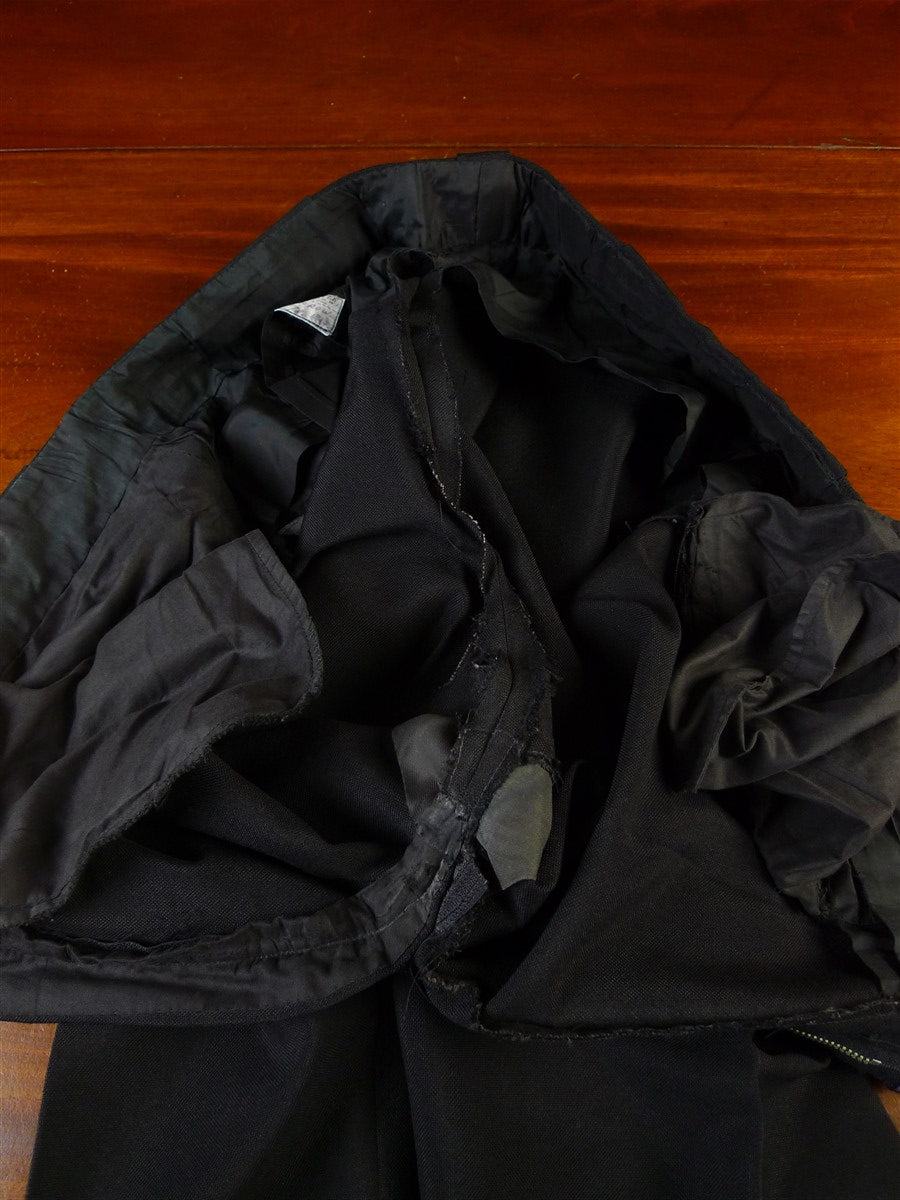 25/0019 wonderful vintage cyril a castle conduit st savile row bespoke black mohair trouser 37-41