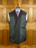 25/0081 anderson & sheppard 2003 savile row bespoke charcoal grey worsted flannel suit jacket 46-47 regular to long