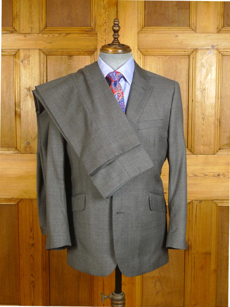 25/0092 near immaculate roderick charles bespoke grey glen check 4-piece wool suit (extra pair trs) 42 short