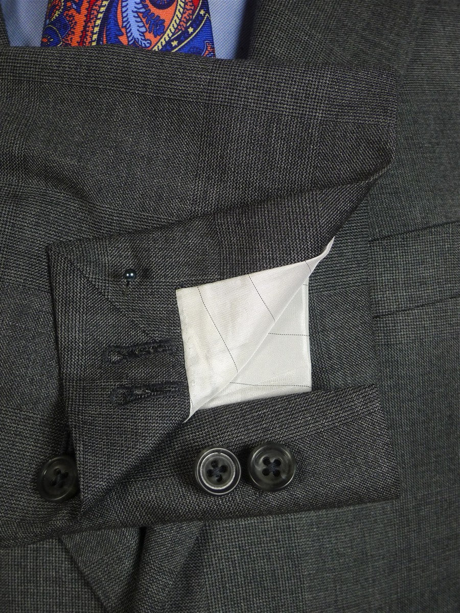 25/0092 near immaculate roderick charles bespoke grey glen check 4-piece wool suit (extra pair trs) 42 short