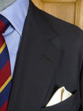 25/0094 anderson & sheppard 2003 savile row bespoke dark navy blue mohair blazer 46-47 regular to long