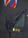 25/0094 anderson & sheppard 2003 savile row bespoke dark navy blue mohair blazer 46-47 regular to long
