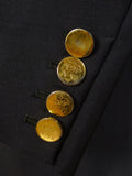 25/0094 anderson & sheppard 2003 savile row bespoke dark navy blue mohair blazer 46-47 regular to long