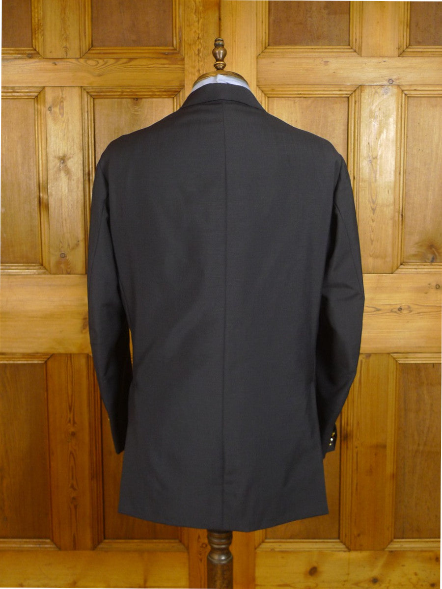 25/0094 anderson & sheppard 2003 savile row bespoke dark navy blue mohair blazer 46-47 regular to long