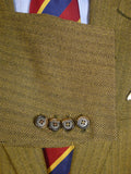 25/0097 bespoke tailored brown herringbone sports jacket blazer 48 regular to long