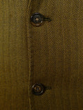 25/0097 bespoke tailored brown herringbone sports jacket blazer 48 regular to long
