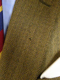 25/0097 bespoke tailored brown herringbone sports jacket blazer 48 regular to long