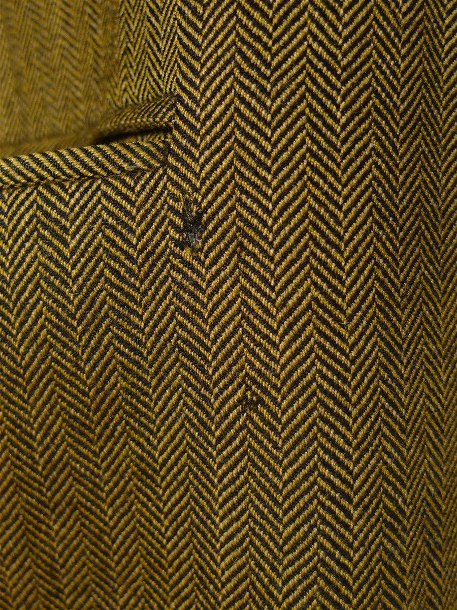 25/0097 bespoke tailored brown herringbone sports jacket blazer 48 regular to long