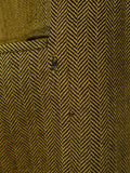 25/0097 bespoke tailored brown herringbone sports jacket blazer 48 regular to long