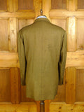 25/0097 bespoke tailored brown herringbone sports jacket blazer 48 regular to long