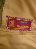25/0097 bespoke tailored brown herringbone sports jacket blazer 48 regular to long