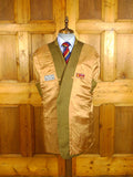 25/0097 bespoke tailored brown herringbone sports jacket blazer 48 regular to long