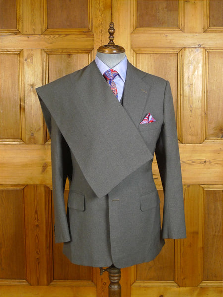 25/0090 vintage 1982 nutters savile row bespoke grey wool & mohair 3-piece suit 39 regular to long