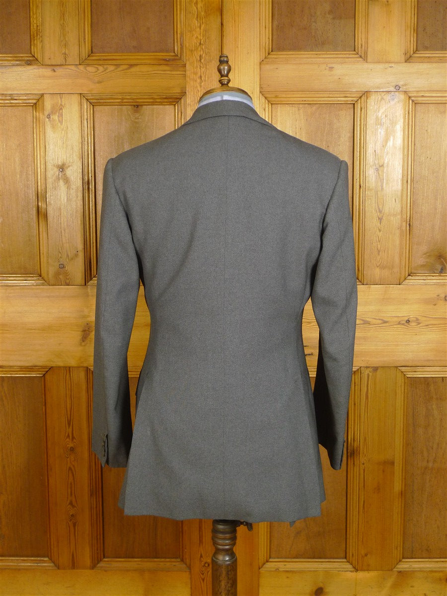 25/0090 vintage 1982 nutters savile row bespoke grey wool & mohair 3-piece suit 39 regular to long