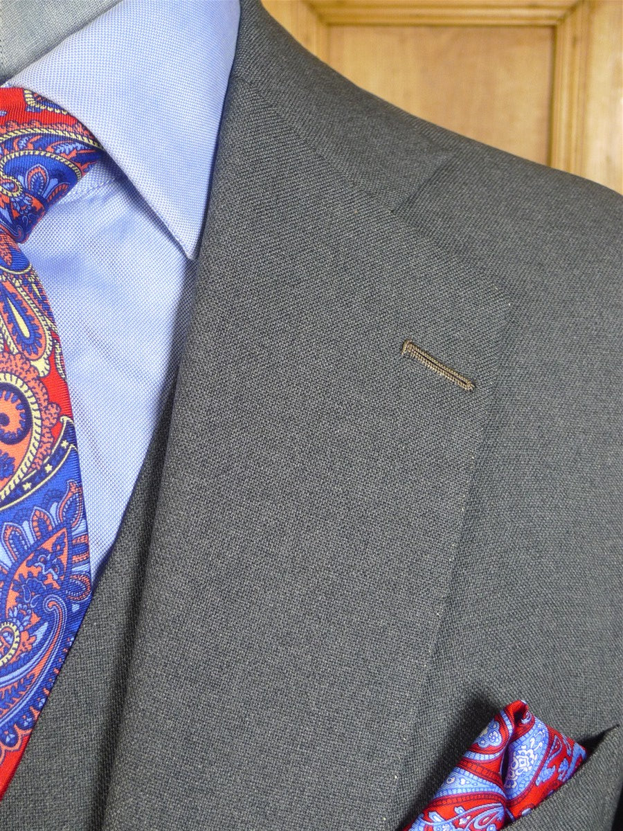 25/0090 vintage 1982 nutters savile row bespoke grey wool & mohair 3-piece suit 39 regular to long