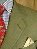 25/0114 anderson & sheppard savile row bespoke green wp check tweed shooting suit 39 short