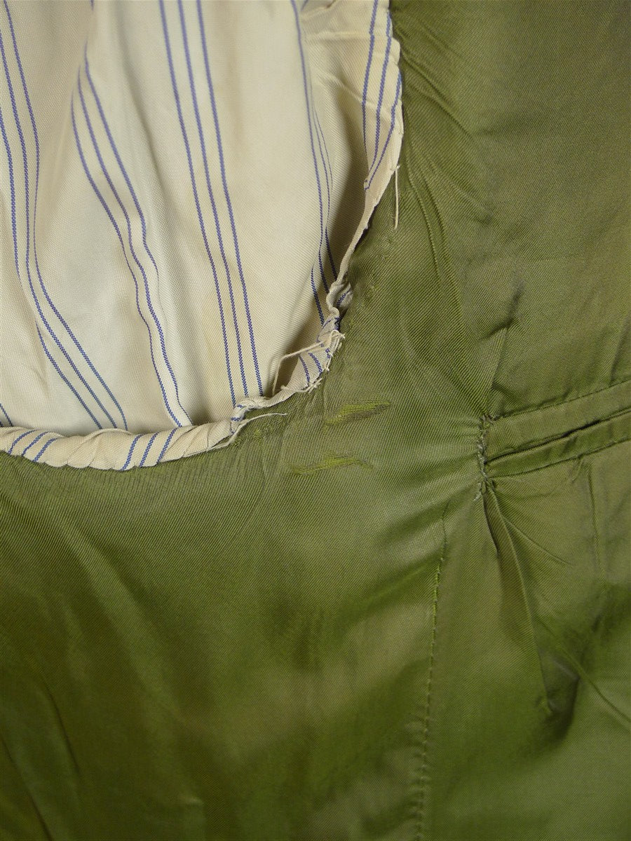 25/0114 anderson & sheppard savile row bespoke green wp check tweed shooting suit 39 short
