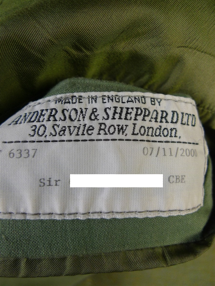 25/0114 anderson & sheppard savile row bespoke green wp check tweed shooting suit 39 short