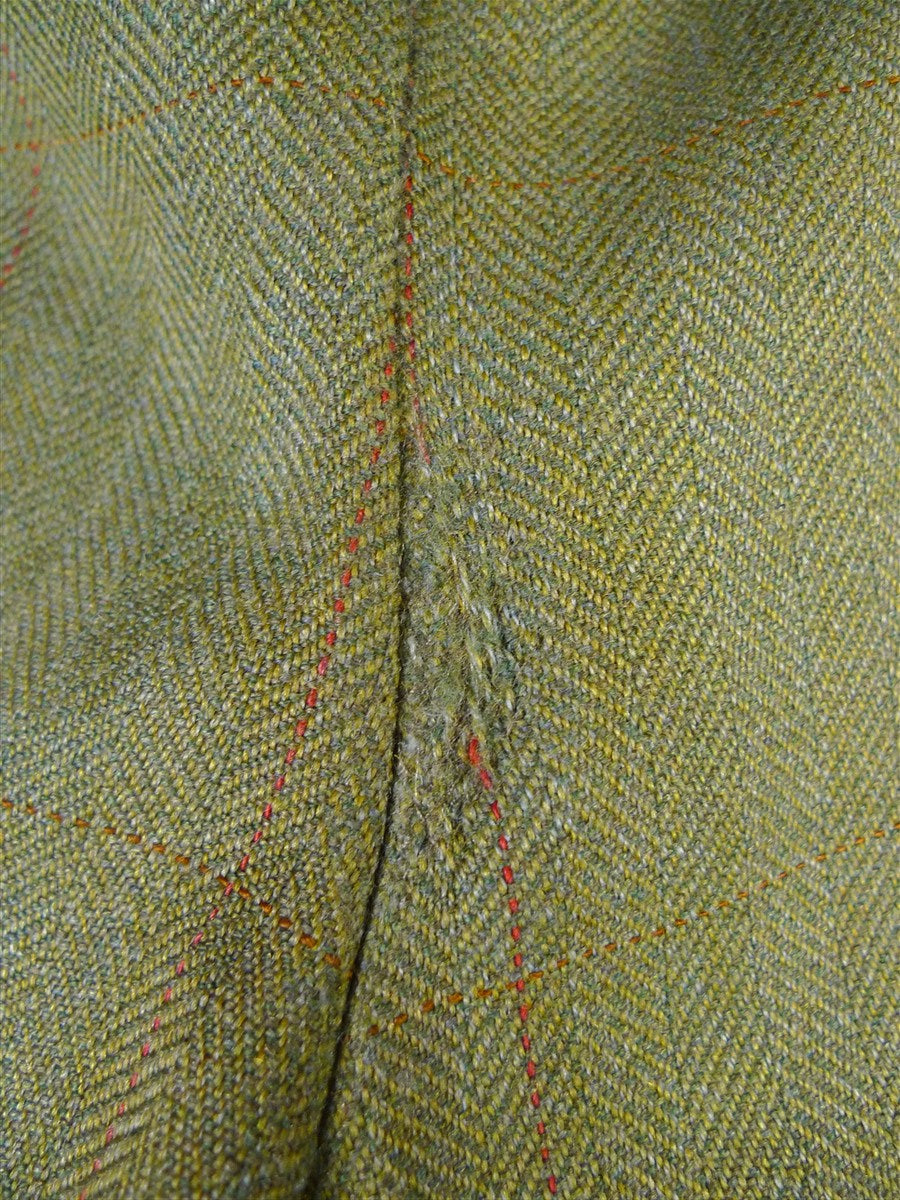 25/0114 anderson & sheppard savile row bespoke green wp check tweed shooting suit 39 short