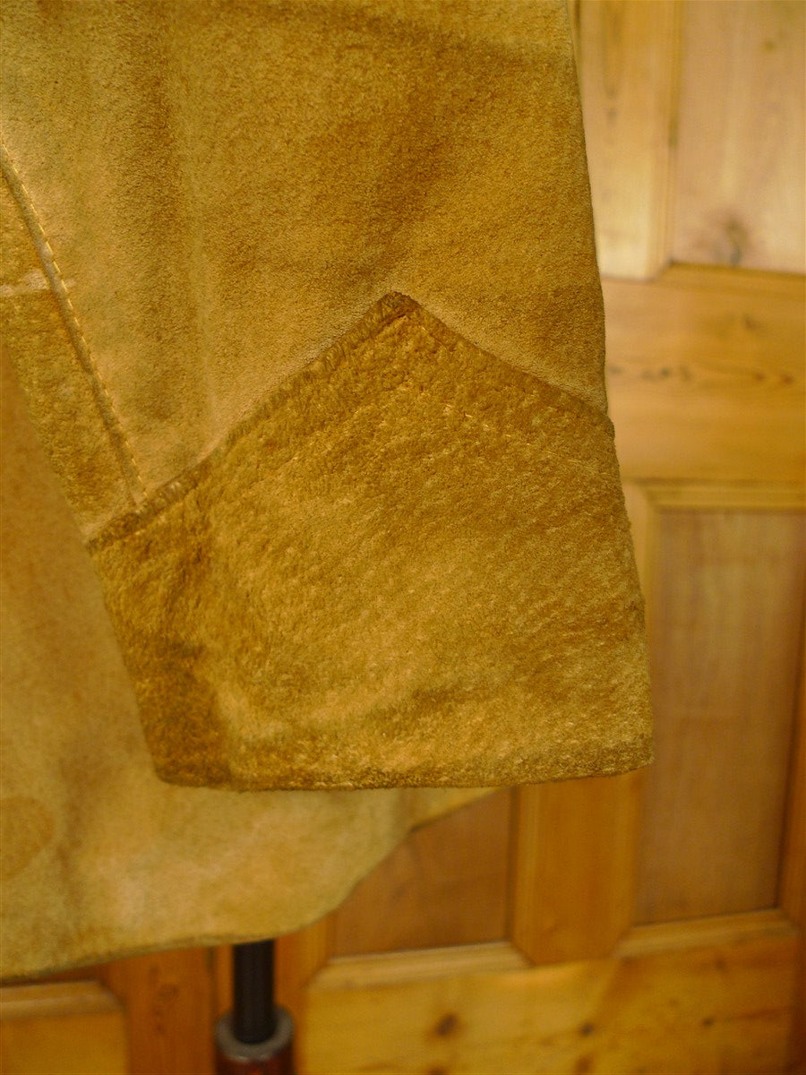 25/0131 genuine 1960s vintage lord john carnaby street tan brown pigskin d/b pea coat jacket 36-37