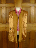 25/0131 genuine 1960s vintage lord john carnaby street tan brown pigskin d/b pea coat jacket 36-37