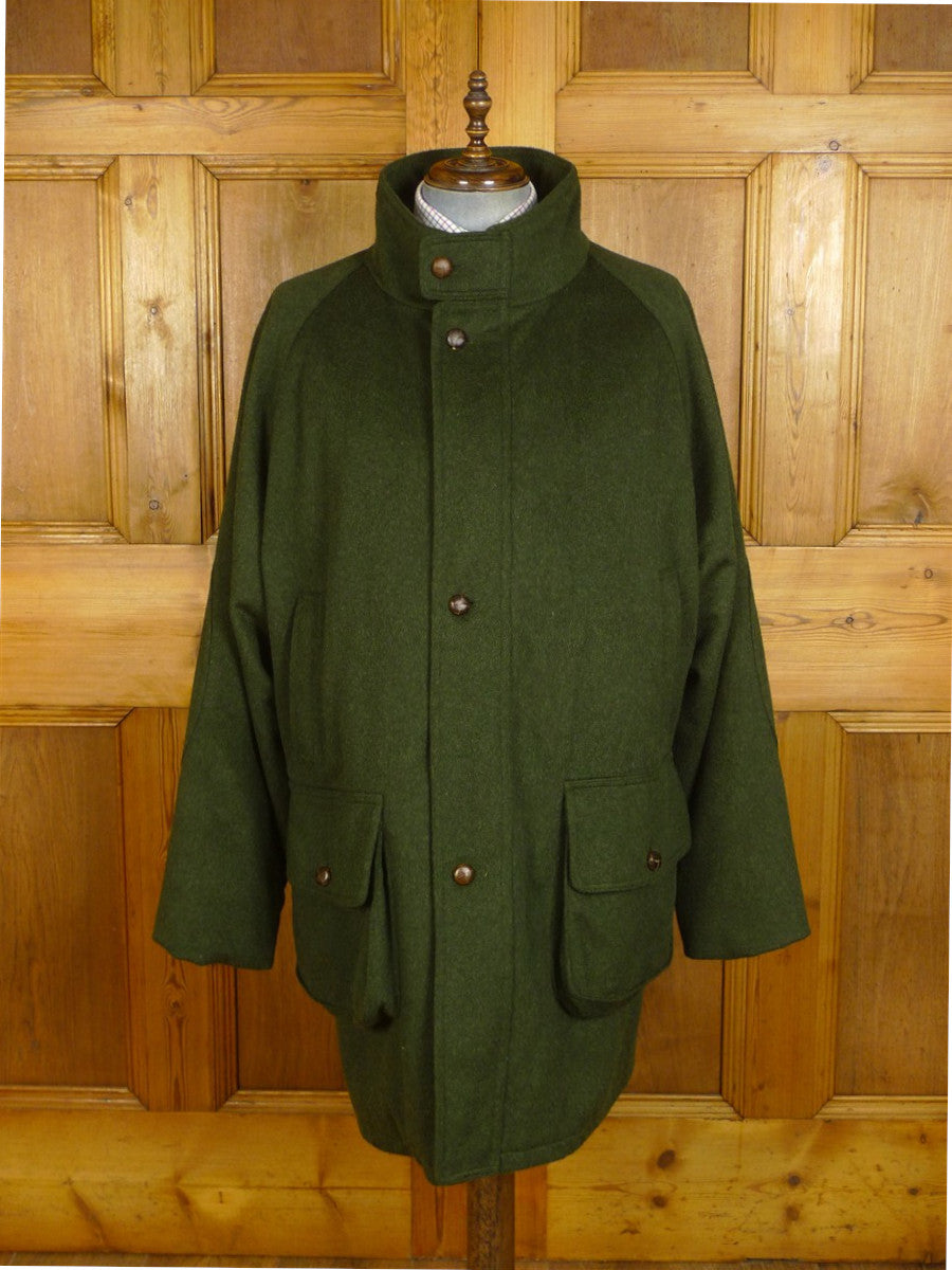 25/0137 near immaculate green loden wool field shooting coat jacket overcoat xxl