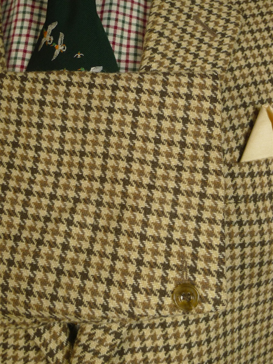 25/0148 immaculate philips & piper lambourne brown houndstooth check tweed sports jacket 45 regular
