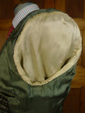 25/0149 wonderful 1950s 1960s vintage heavyweight green houndstooth check tweed jacket w/ double besom! 40 short