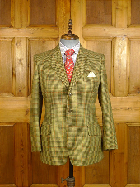 25/0150 vintage john g hardy gun check tweed jacket 39 short