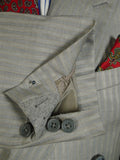 25/0172 terry haste 2013 savile row bespoke d/b grey / bronze candy-stripe luxury worsted suit 38 regular
