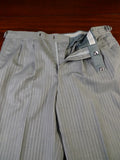 25/0172 terry haste 2013 savile row bespoke d/b grey / bronze candy-stripe luxury worsted suit 38 regular
