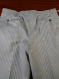 25/0172 terry haste 2013 savile row bespoke d/b grey / bronze candy-stripe luxury worsted suit 38 regular