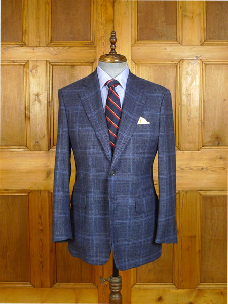 25/0185 immaculate loro piana luxury wool blue wp check sports jacket blazer 38-39 regular