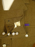 25/0187 vintage meyer & mortimer savile row bespoke coldstream guards british army regimental dress uniform suit w/ belt 36-37 long