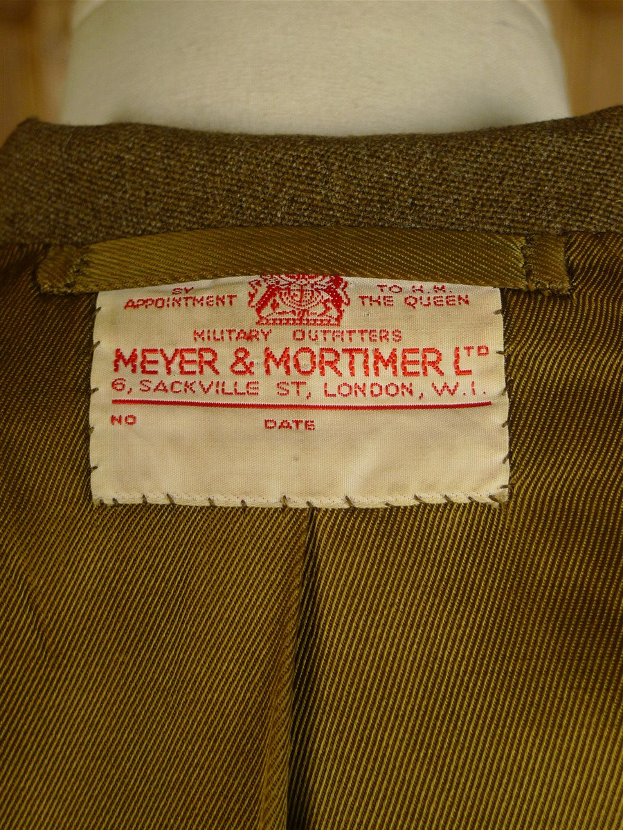 25/0187 vintage meyer & mortimer savile row bespoke coldstream guards british army regimental dress uniform suit w/ belt 36-37 long