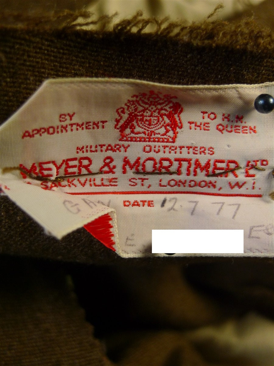 25/0187 vintage meyer & mortimer savile row bespoke coldstream guards british army regimental dress uniform suit w/ belt 36-37 long