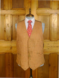 25/0189 glenyon mill 2007 bespoke tan brown houndstooth tweed 4 piece shooting outfit - jkt, shooting gilet, waistcoat, cap - 43-44 long