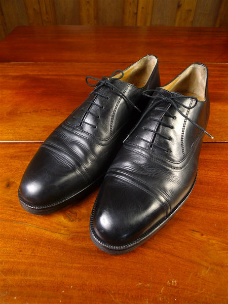 25/0197 vintage bally black calf leather oxford shoe uk 12.5