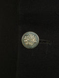 25/0210 genuine BRITISH vintage black worsted blazer w/ RAF tiger sqaudron badge 37-38 short