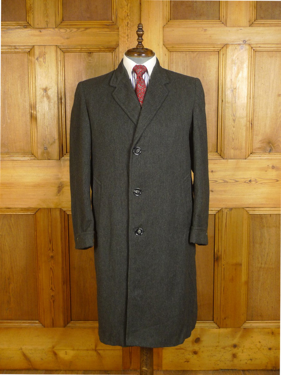 25/0205 beautiful immaculate 1950s vintage grey west of england wool raincoat overcoat 40